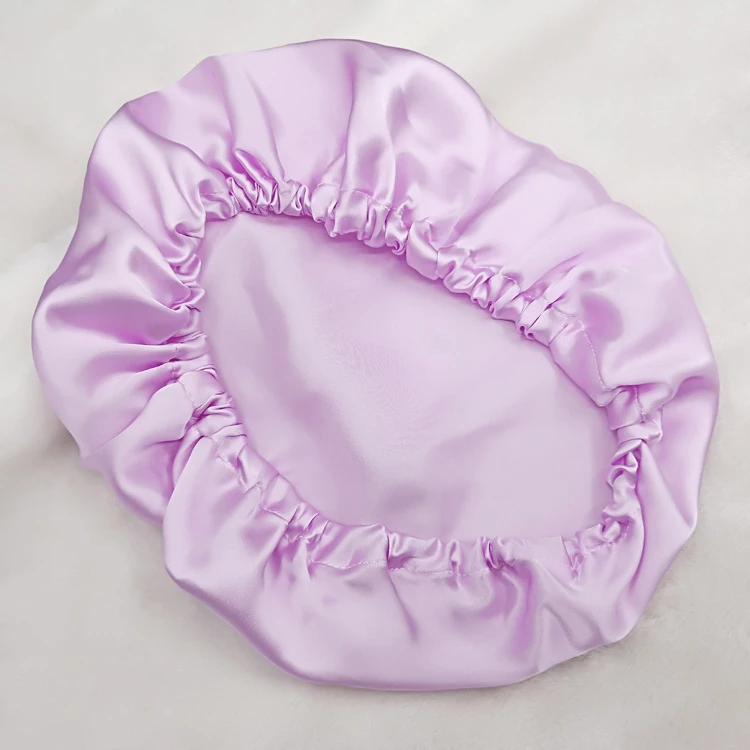 
Manufacture Produce Different Color Available Professional 100% Mulberry Large Size Silk Sleeping Hair Cap 