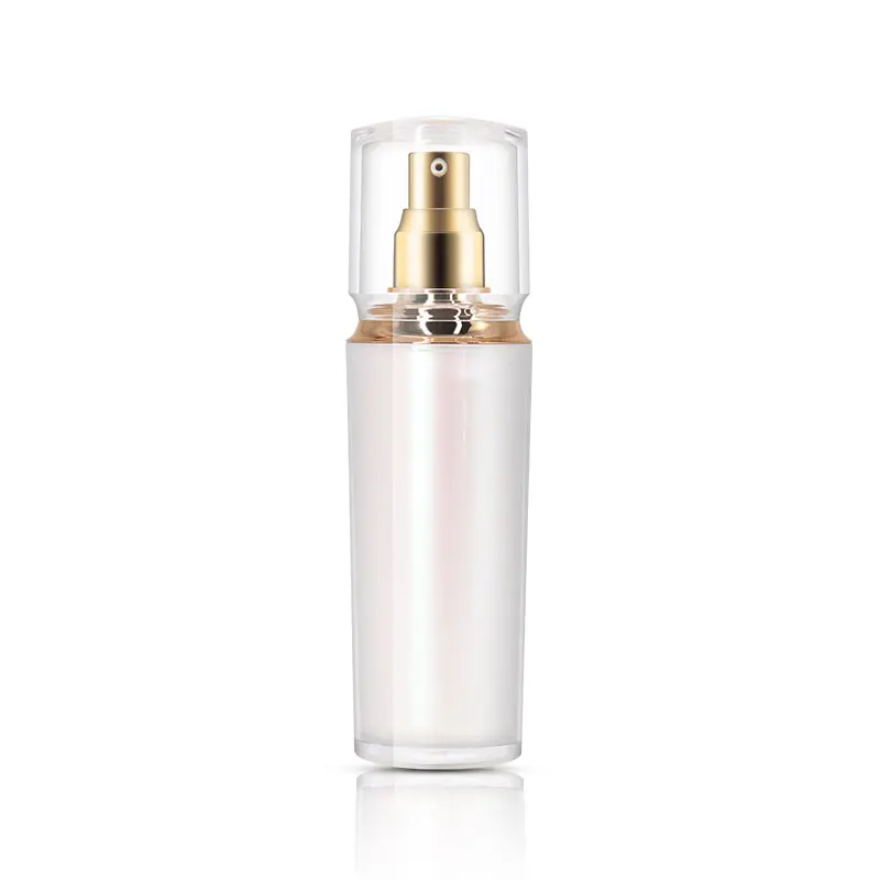 Custom 30ml 50ml 100ml Empty Luxury Gold White Pink Skincare Cosmetic Packaging Plastic Acrylic Lotion Pump Bottle And Cream Jar