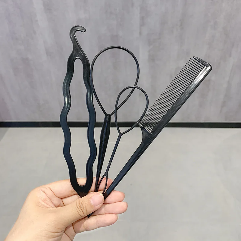 4pc/Set Hair Twist Styling Clip Stick Bun Maker Braid Tools Hair Accessories Hot for Women Lady Girls