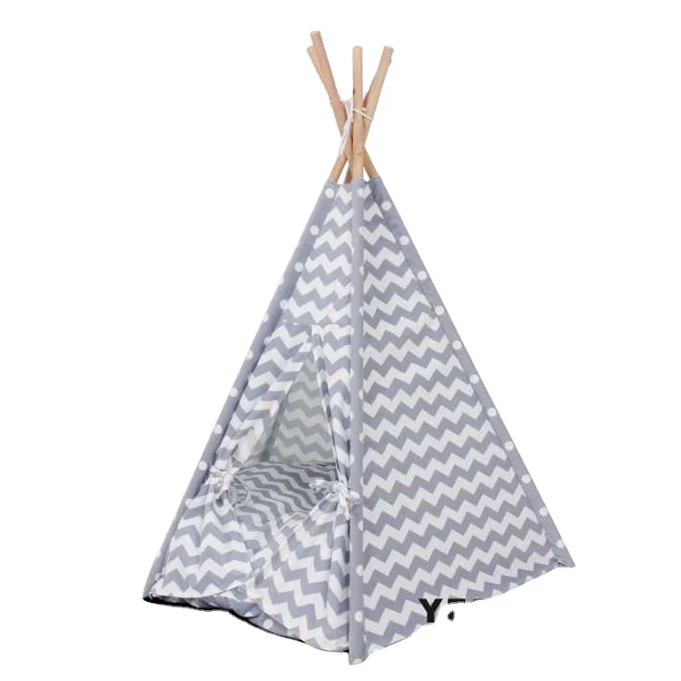 Five sticks Soft cat pet dog tent, dog teepee