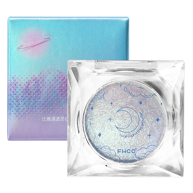 Custom Vegan Makeup Clear Diamond High Pigments Private Label Loose Shimmer Face Body Single Glitter Highlight Powder Palette