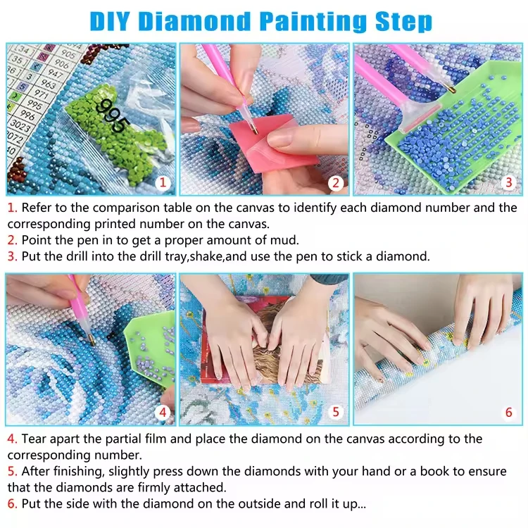 5D Winter Christmas Diamond Painting Kits Winter Snowman Diamond Art DIY Full Round Drill Diamond Dot Gem Art Home Wall Decor