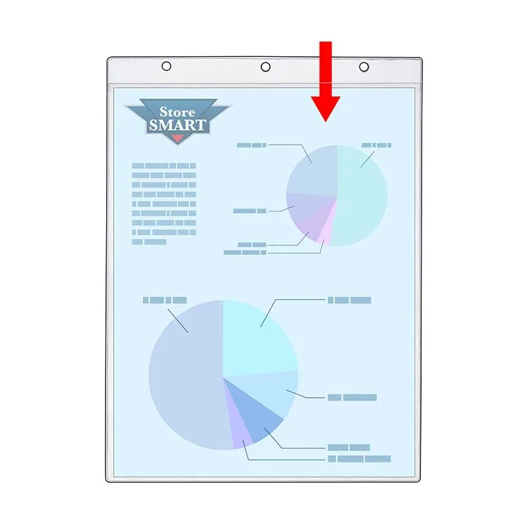 A3 A4 A5 PVC Reinforced Clear File Sleeves File Protective Card Pocket Waterproof Document Holder Sheet Page Protectors