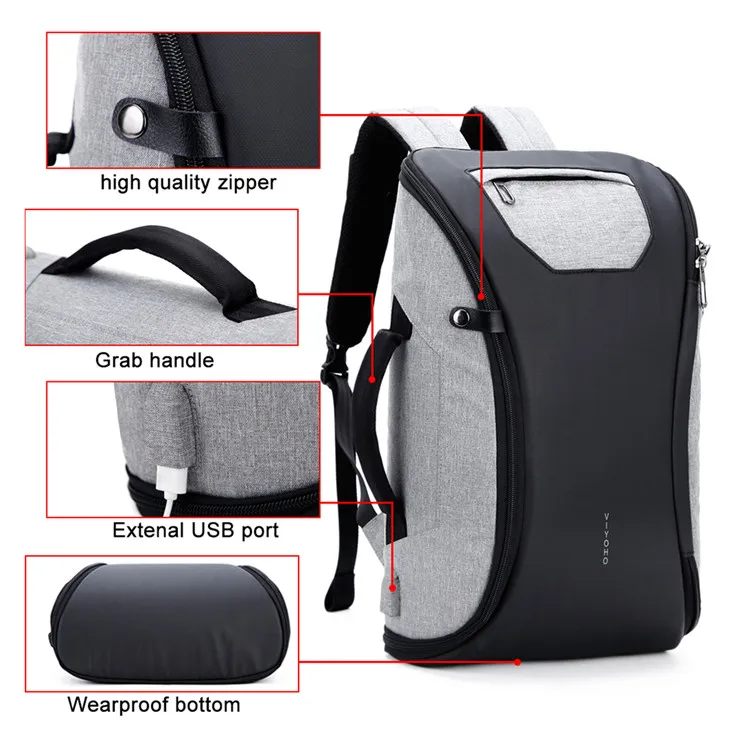 
Custom oem personal label fingerprint lock antitheft laptop safety backpack with lock 