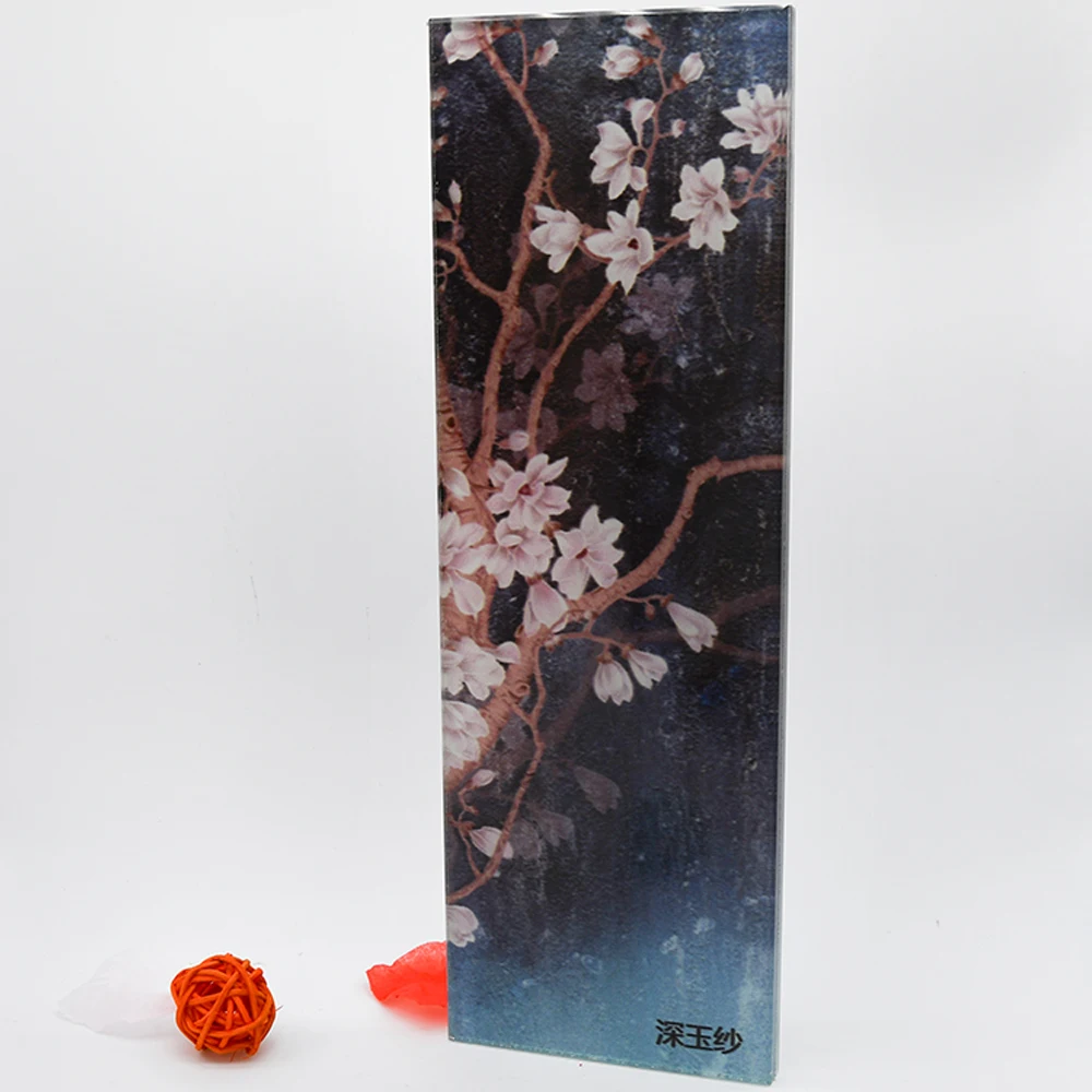 Factory Direct Sales Custom Thickness Art Decorative Landscape Painting Glass