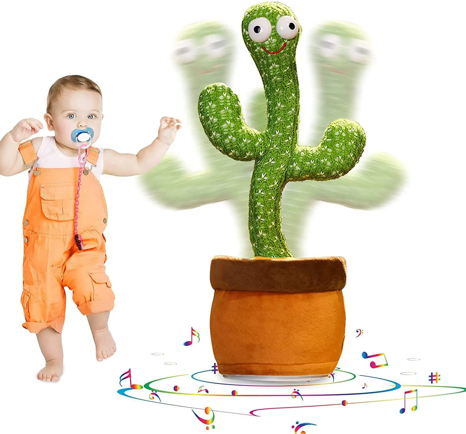 Cactus Toy Singing Dancing Dancer Cactus Sing Electronic Plush Toy Decoration For Kids Funny Early Childhood Education Toys