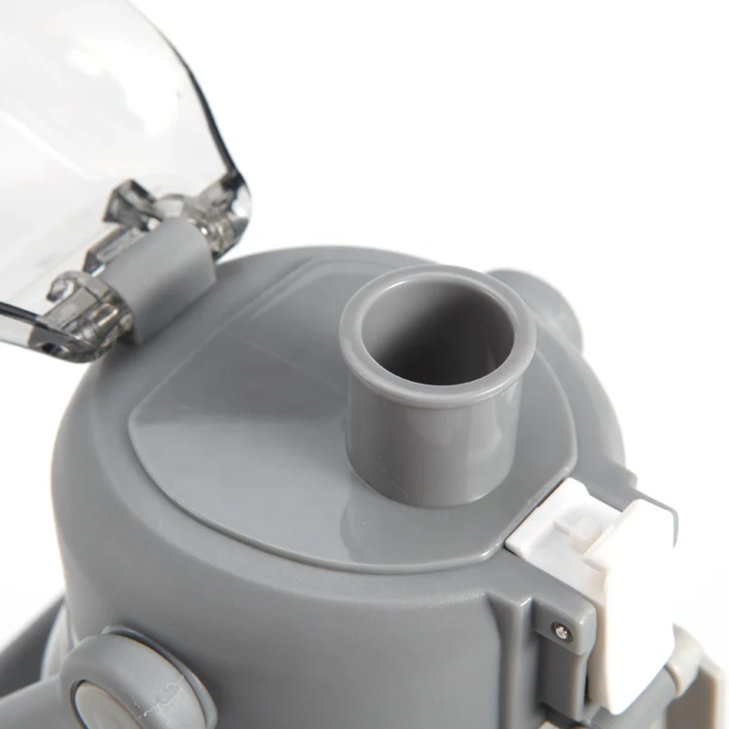 
Cille 2000ml Large Capacity Plastic Water Bottle Wide Mouth Travel Water Bottle with One Touch Lid Handle 