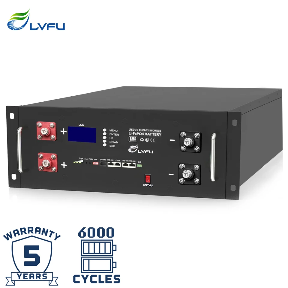 6000  Deep Cycle 100ah Lifepo4 Battery Server Rack 5Kwh 48v 100Ah Lithium ion Solar energy storage Battery