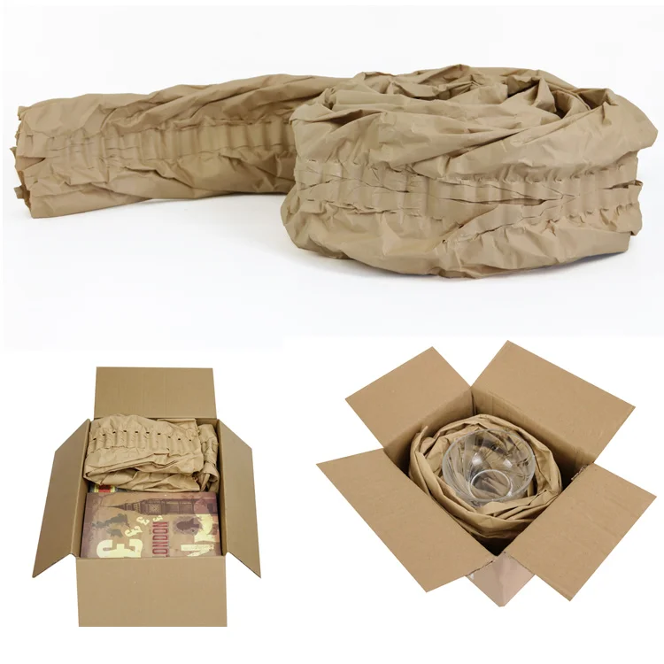 Factory Direct Void Fill Kraft Paper Cushion Pad Roll for Packaging