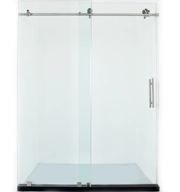 10mm tempered glass single  frameless sliding shower glass door for bathroom