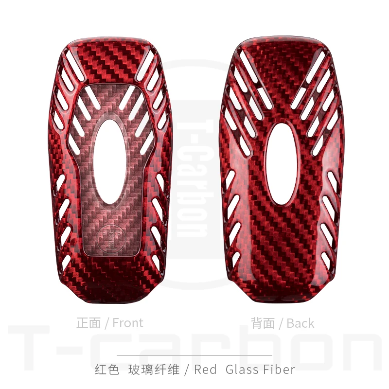 T-carbon Carbon Fiber Car Remote Key Case  For new  Ford Car Key Case Cover Auto Accessories