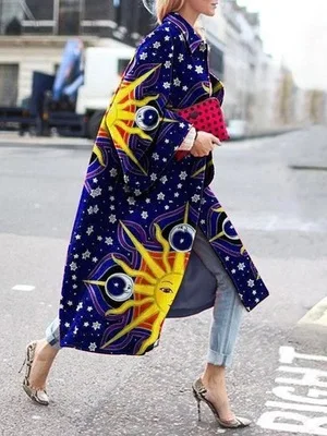 2020 New Arrivals Winter Fashion Designer Loose Fit long Sleeve Trench 5XL Long Women Coat