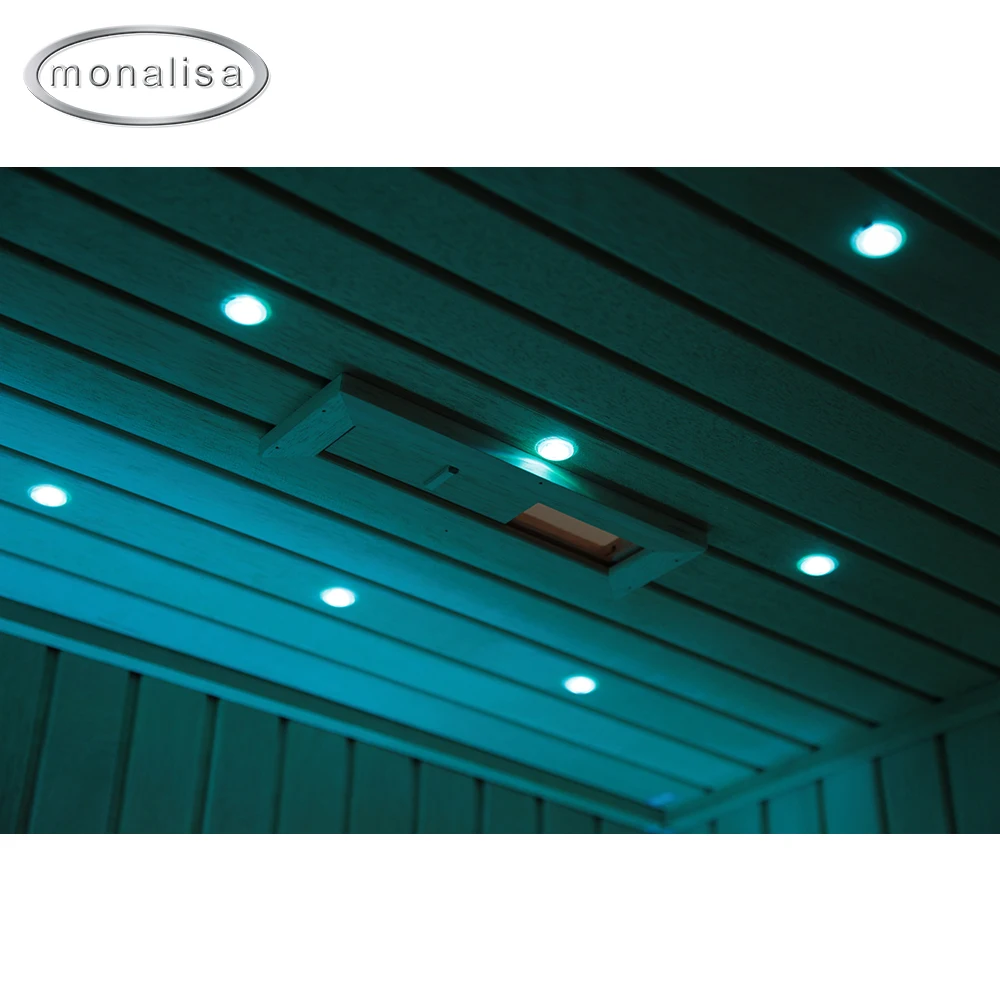 Hothouse New Design Sauna Far Infrared Saunas with Lights Infrared Sauna Room Indoor Modern Solid Wood 1-2 Person Monalisa