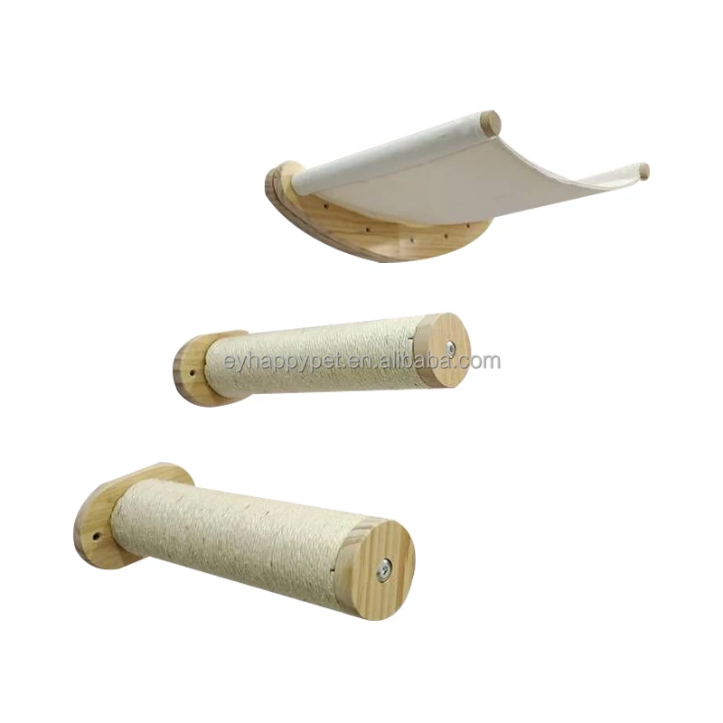 cat hammock wall mounted cat trees shelf with two steps for cats