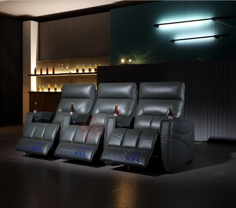 FOSHAN Factory Theater Sofa Living Room Furniture Set Home Theater Electric Recliner Chair  Cinema Minimalist Sofa Seat Sofa