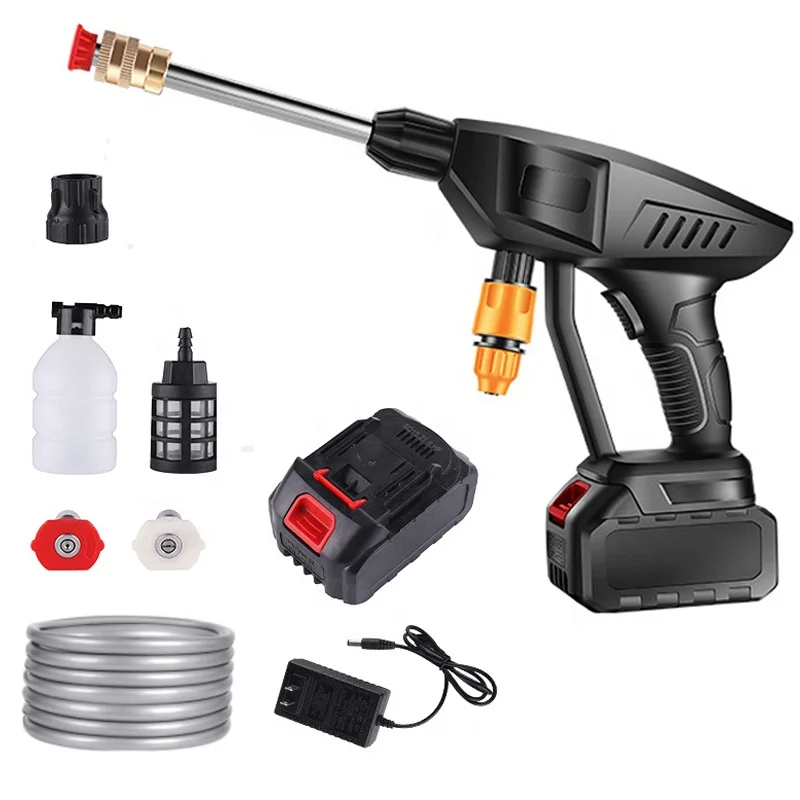 FIREEGG New Product Wireless Car Wash Tool Portable Electric Car Wash Machine High Pressure Cleaning Water Gun For Home