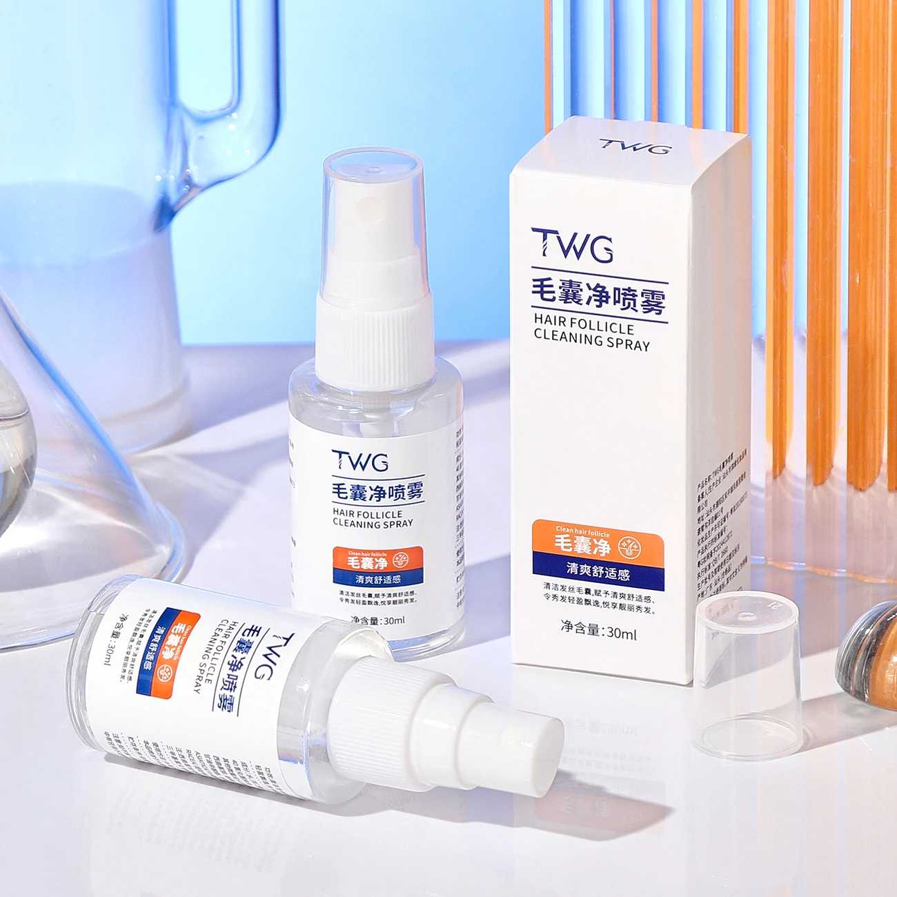 TWG Hair Scalp Anti Dandraff & Anti Itching Pores Refreshing Hair Spray Oil-control Scalp Care Cleansing Scalp Hair Serum