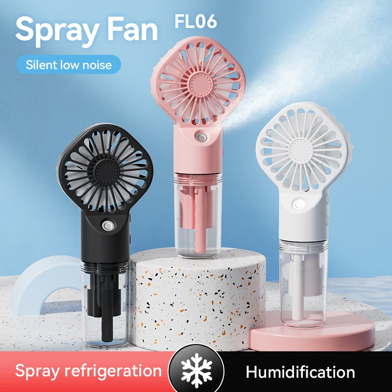 Outdoor Summer Mini Misting Water Bottle Fan quick speeds Air Cooling Fan rechargeable Handheld Water Mist Fan