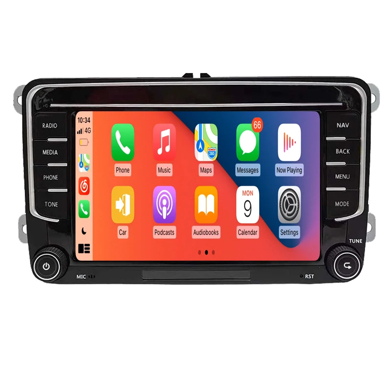 Беспроводной автомобильный DVD-плеер Carplay Android 11 для VW RNS 510 PASSAT POLO GOLF 5 6 TOURAN Android радио GPS автомобильный мультимедийный плеер