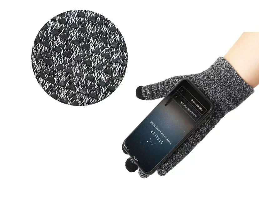 Wool knitted gloves autumn and winter with wool thickening increase wool warm touch screen gloves manufacturers wholesale