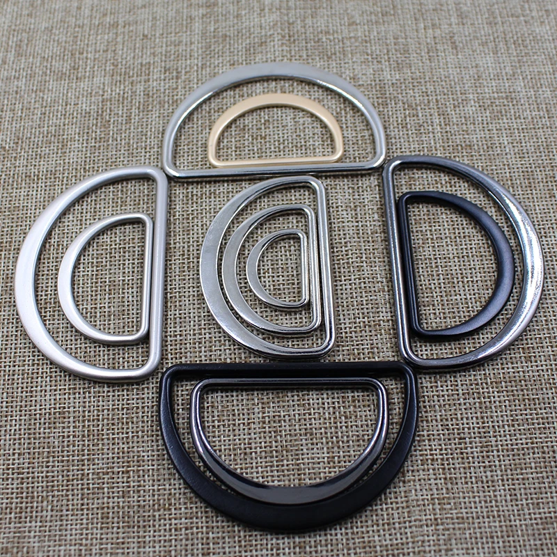High quality custom  metal flat alloy d ring buckle hardware accessories