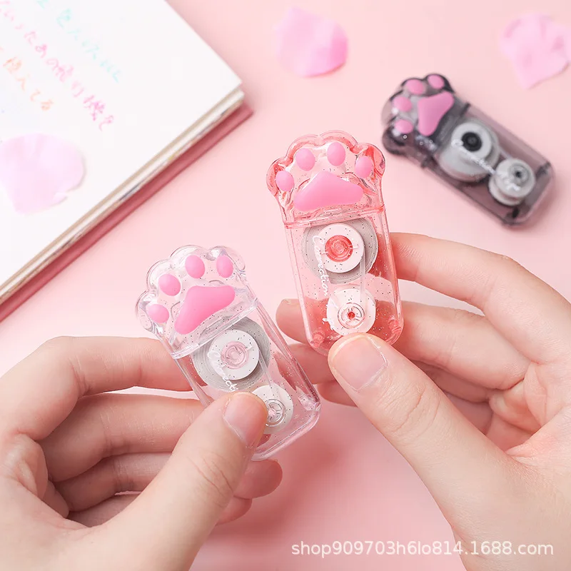 Cute Decorative Correction tape Cat Claw Student Use Mini Girl Heart Correction Band stationery