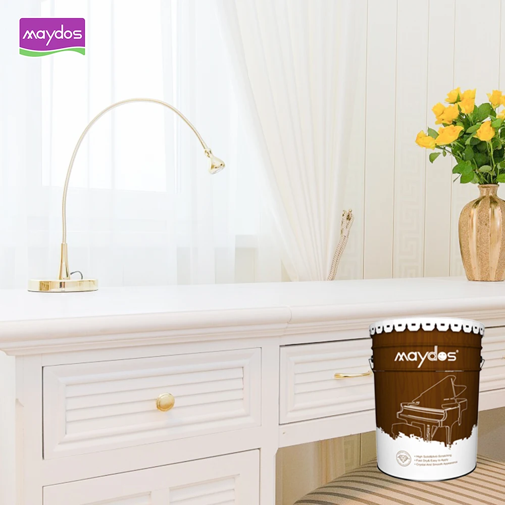 Top factory PU wood paint white matte for furniture factory