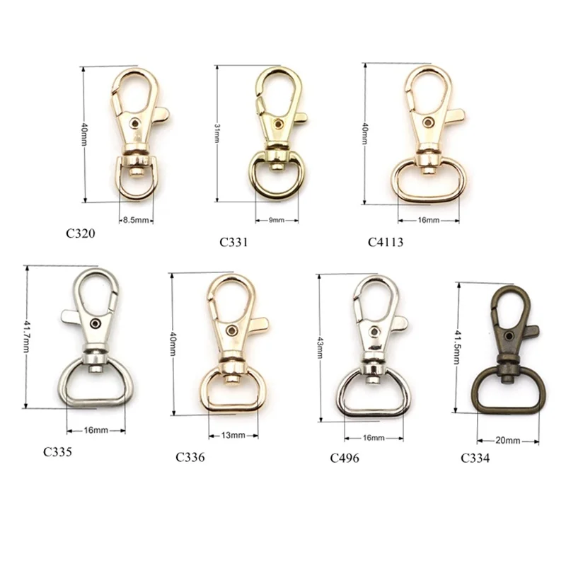 9mm Custom Engraved logo Key ring key chain clasp for Keychain