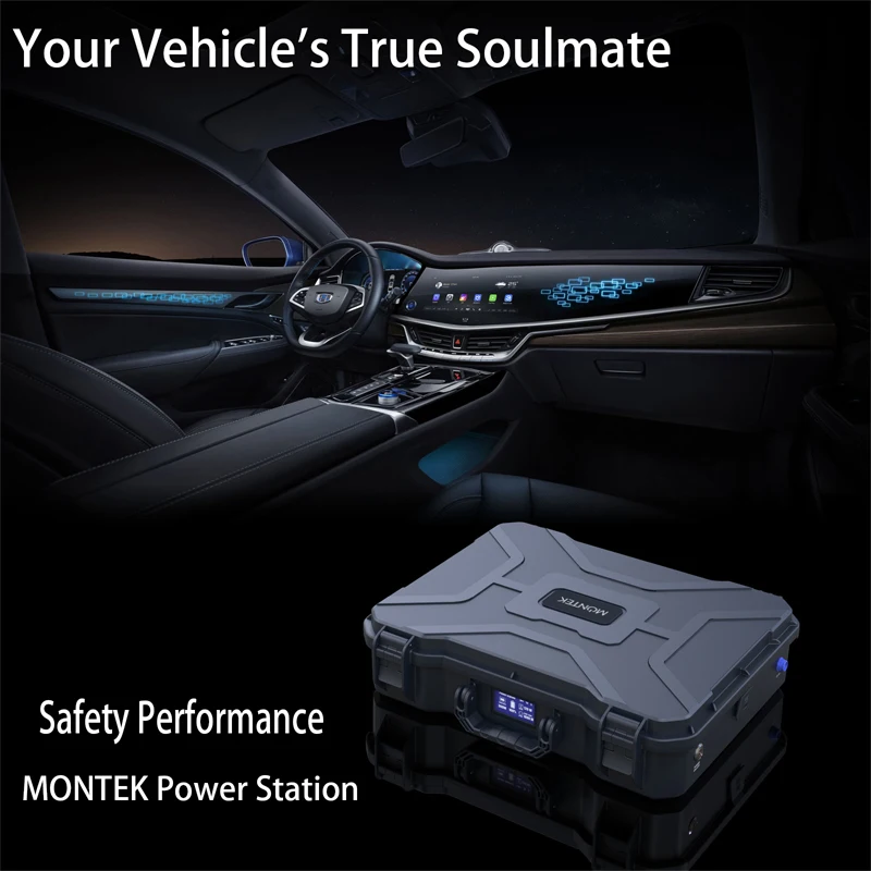 MONTEK 1000W Portable Power Station Solar Generator with 80W Solar Panel for Home Outdoor  Camping Emergency Hunting