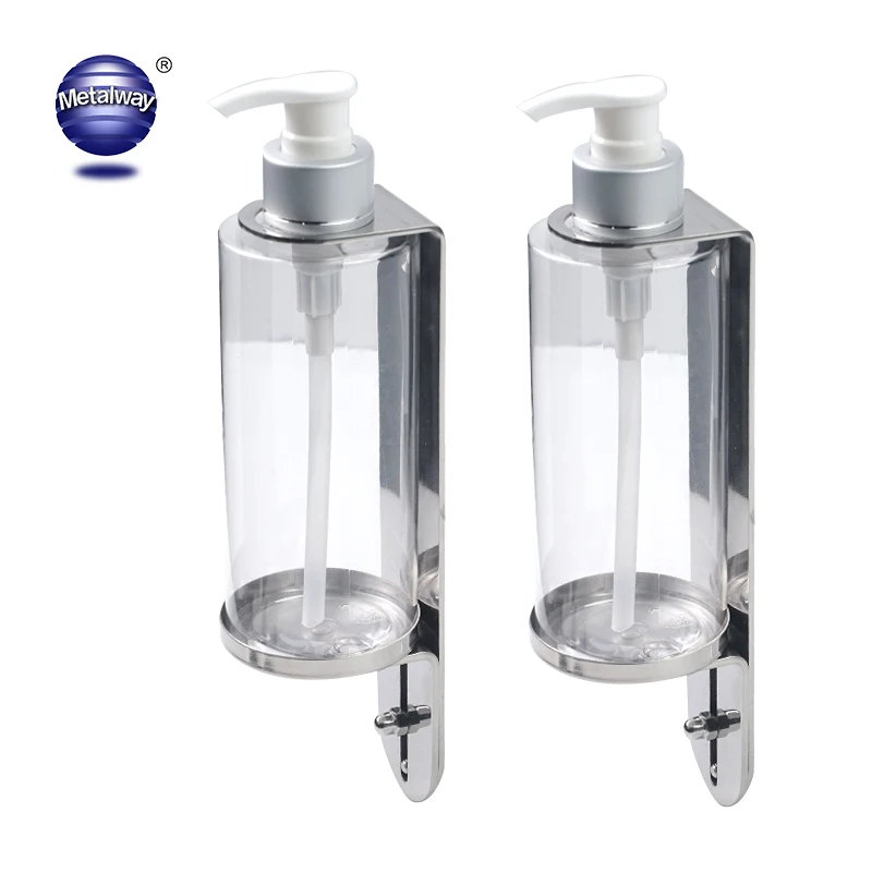Triple Bottle Wall Mounted Manual Soap Dispenser Holder Rustproof Liquid Soap Bottle Shelf
