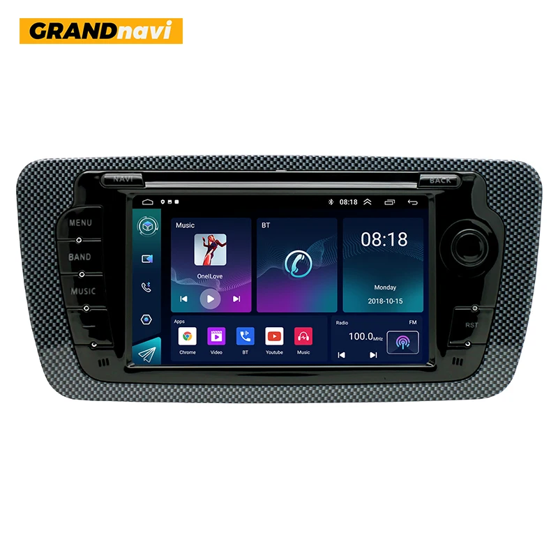 GRANDNAVI Touch Screen Car Radio GPS Navigation WIFI BT Call Wireless CarPlay Android Auto BT Call For Seat Ibiza 2009-2013