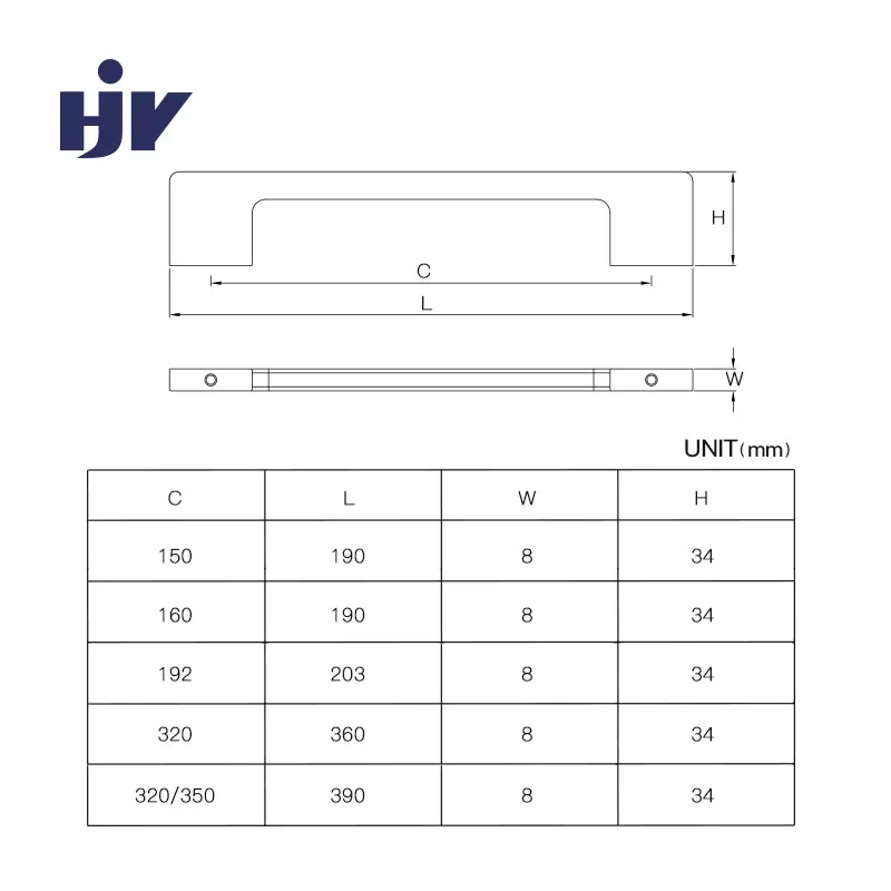 Multi color closet door handles long wardrobe aluminum profile pulls