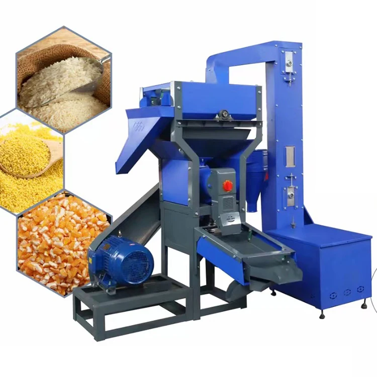 Commercial Small Rice Mill Paddy Husker Combine Rice Peeling Grinding Milling Machine Set Equipment