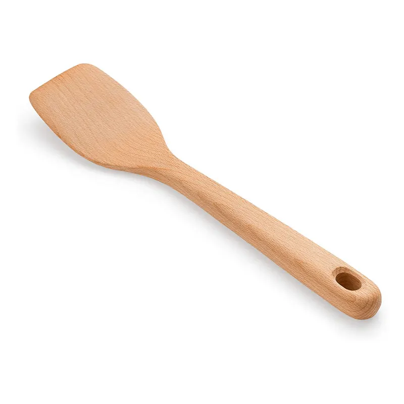 TAOTAOJU professional custom beech wood spatula kitchenware wooden kitchen utensils non-stick spatula