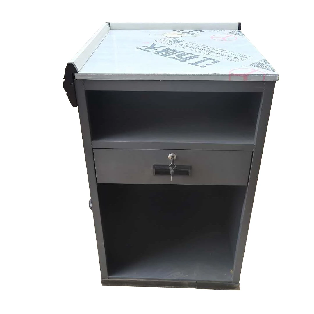 New Design Supermarket Convenience Store Cash Counter Desk Checkout Counter For Sale