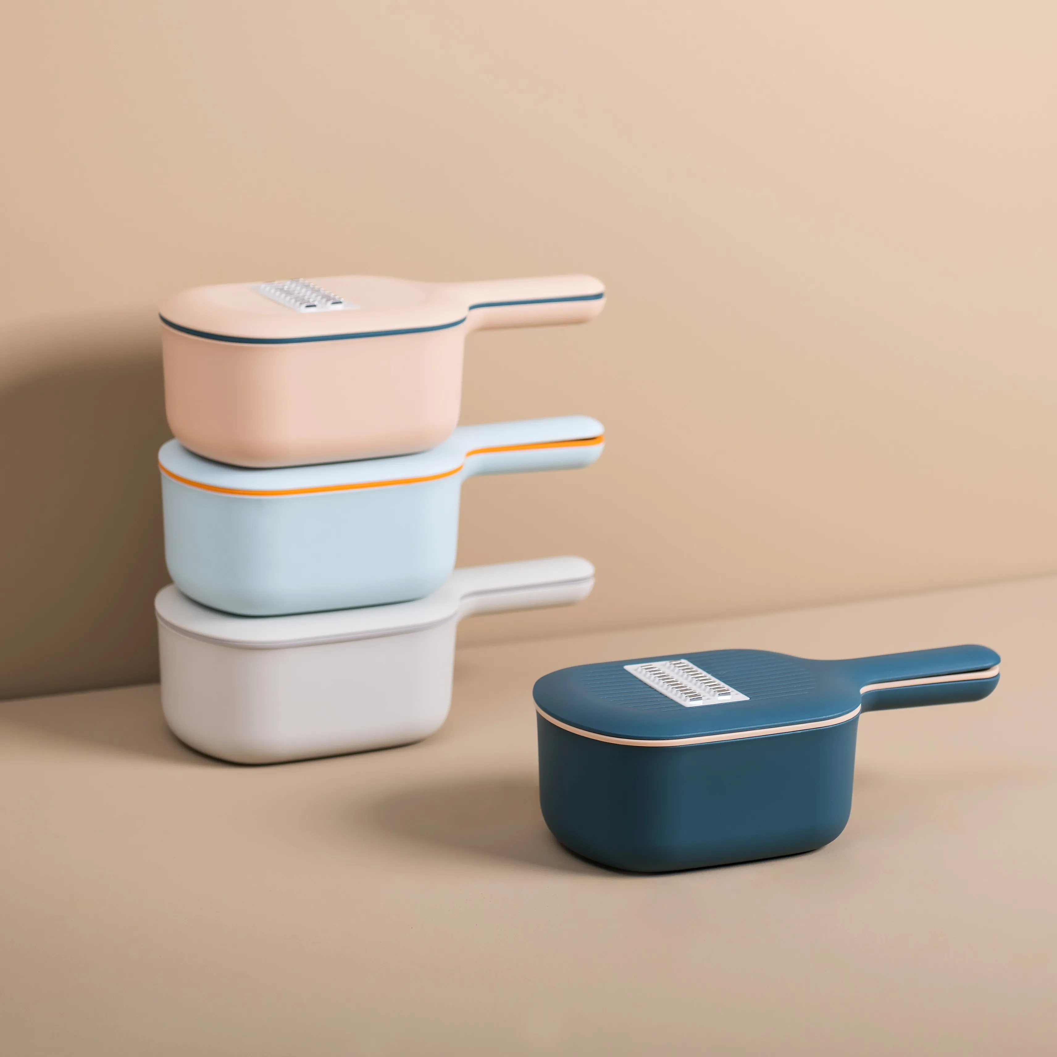 Пластиковая ручная терка для еды в упаковке, терка, ручные кухонные ломтики и кубики, Овощная Терка в упаковке, терка для сыра с контейнером