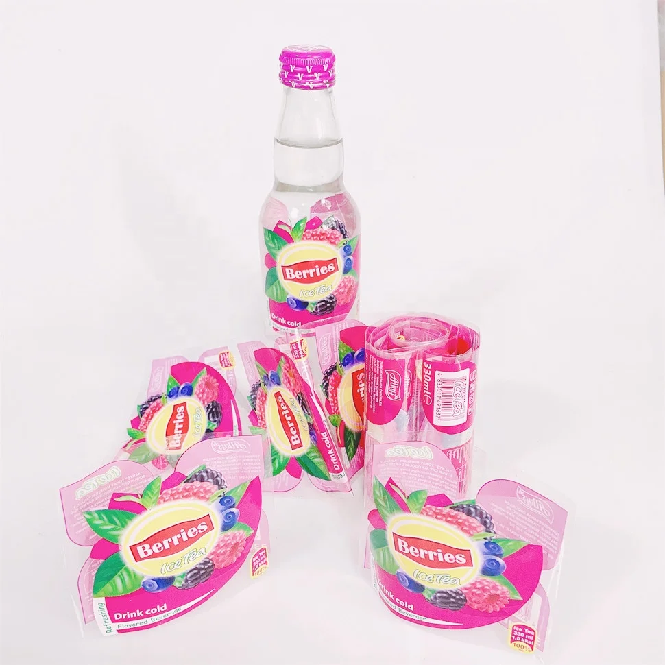Custom Heat PVC PET Shrink Sleeve Labels for Juice Beer Cans and Water Bottle Shrink Wrap