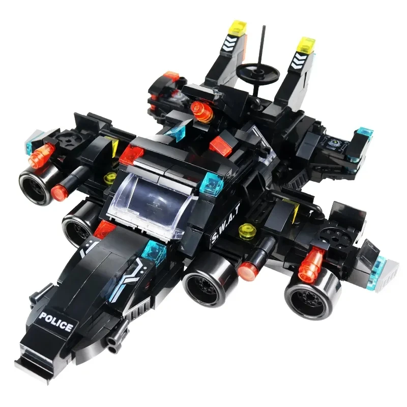 HW City Swat Police Building Block Assembling Toy Deformation Robot DIY Toy Bag Packing