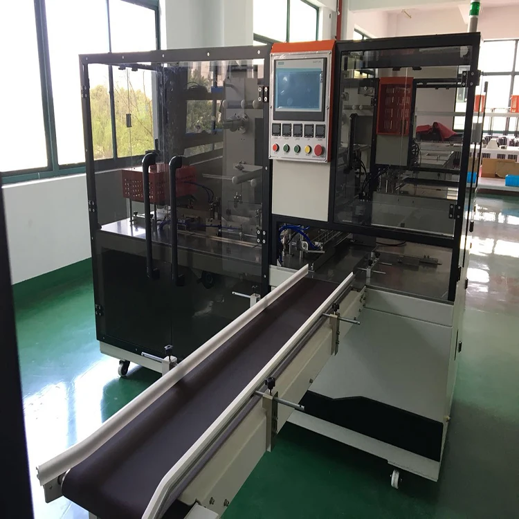 Qualipak perfume box overwrapping machine cellophane wrapping packing cosmetic BOPP 3D packaging machine condom packing machine
