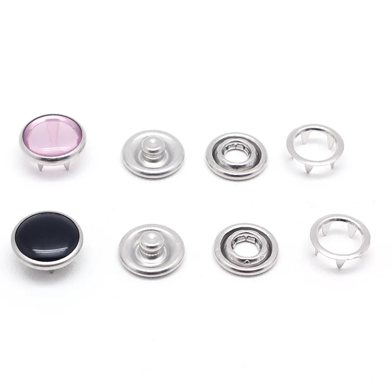 Pearl prong snap button with #222 under parts in nickel color, pearl prong snap button for shirt