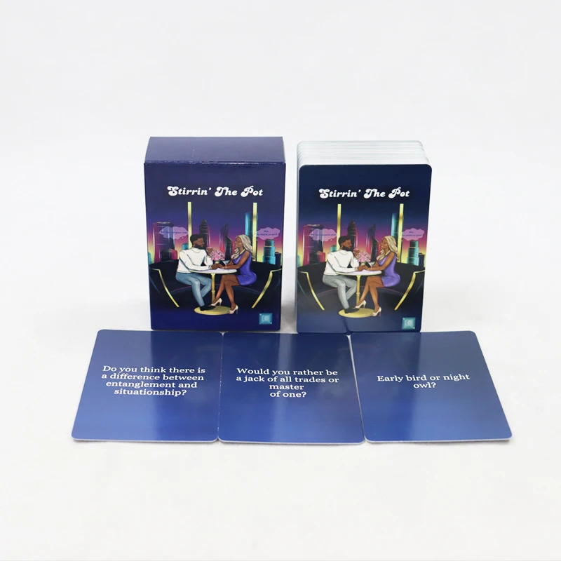 Couple Dating Game Cards Manufacturer Printing Party Drinking Table Adult Card Games Factory Custom card stock paper for games