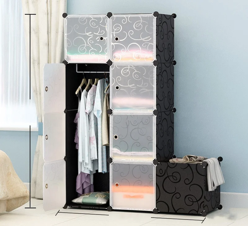 plastic wardrobe  Portable cabinet   Magic storage Organizer  DIY Home furniture  Factory outlet plastic cabinet