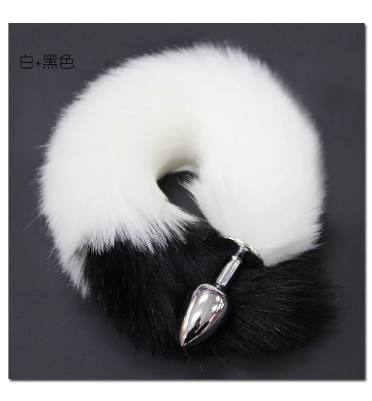 Direct Factory Colorful Pink Black Purple White Alan Lock Butt Plug Fox Tail Anal Plug with Mixed Colors
