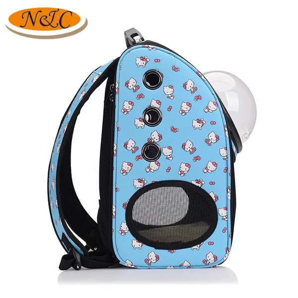 Airline conditioned breathable dog cat backpack space capsule pet carrier bag