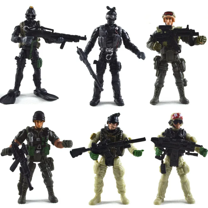 6 шт. фигурки военных бойцов