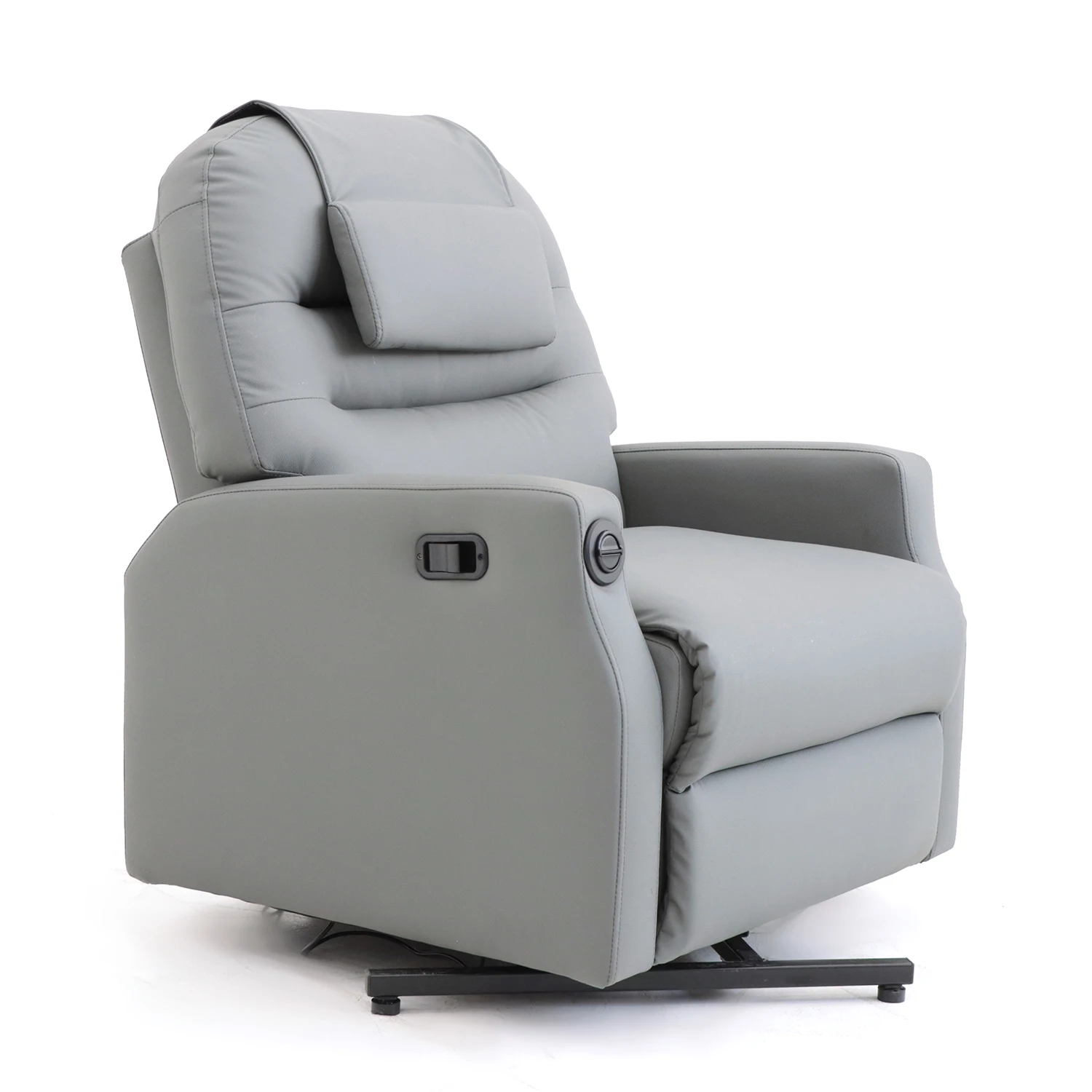 GEEKSOFA Leisure Chair Modern Cinema Leather Glider Manual Recliner Chair