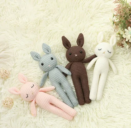 Вязаная игрушка амигуруми ручной работы, кролик, кролик, мягкая игрушка