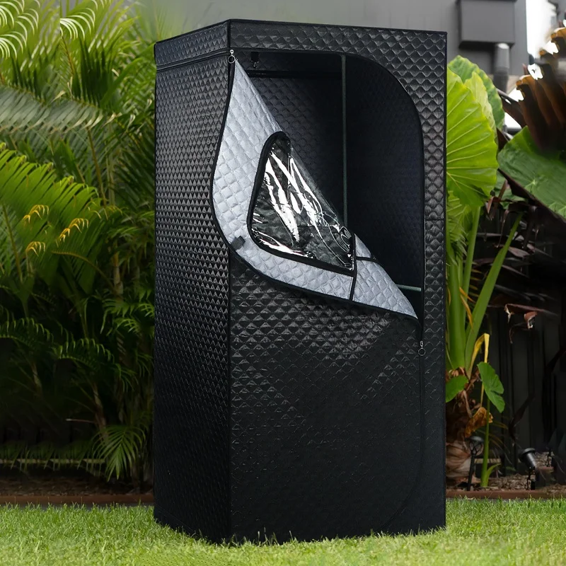 Full Body Steam Sauna Box Tent Wet Steam Waterproof Sauna Spa Room with Folding Chair Sauna Tent Portable