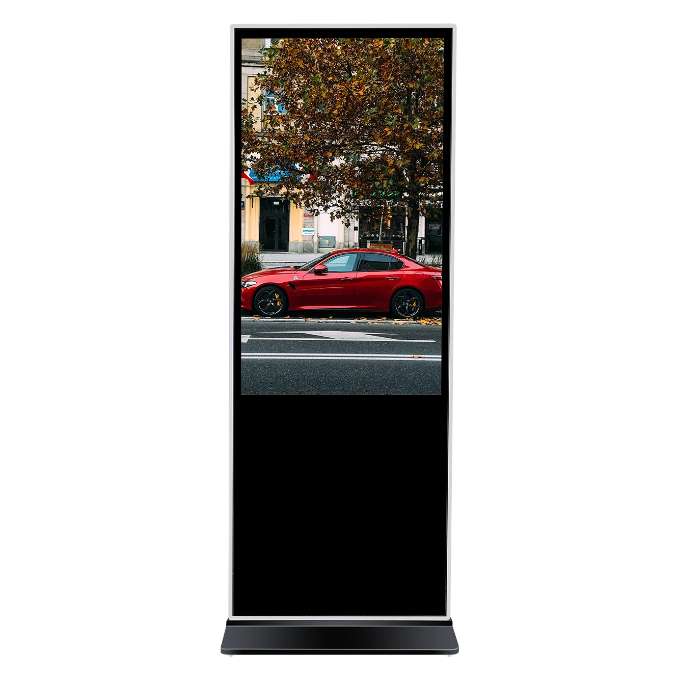  43-дюймовый готовый к отправке напольный стенд без сенсорного типа 4k lcd рекламный