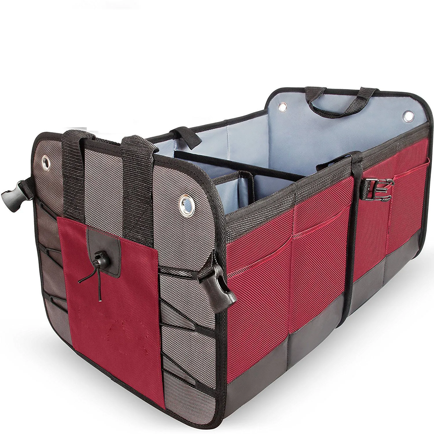 Black Collapsible Car Trunk Organizer Folding Car Auto Storage bag with Cooler Bag